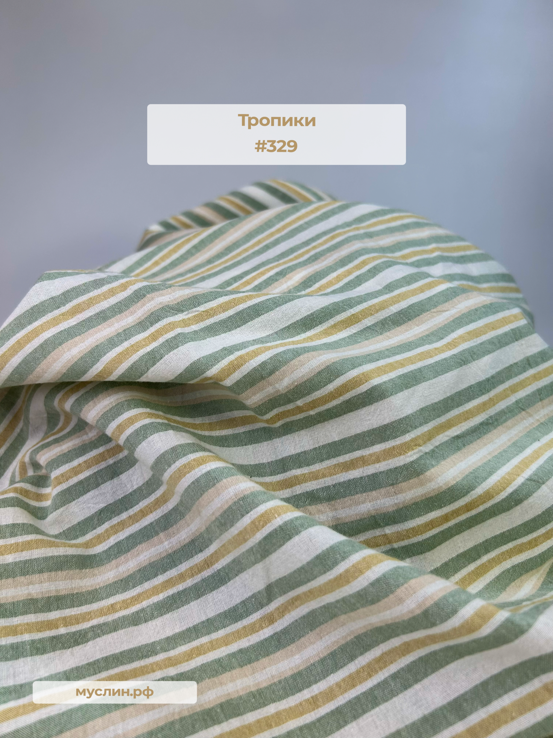 Варёный хлопок полоска | Тропики #329В, ш.250см, пл. 110-125гр.